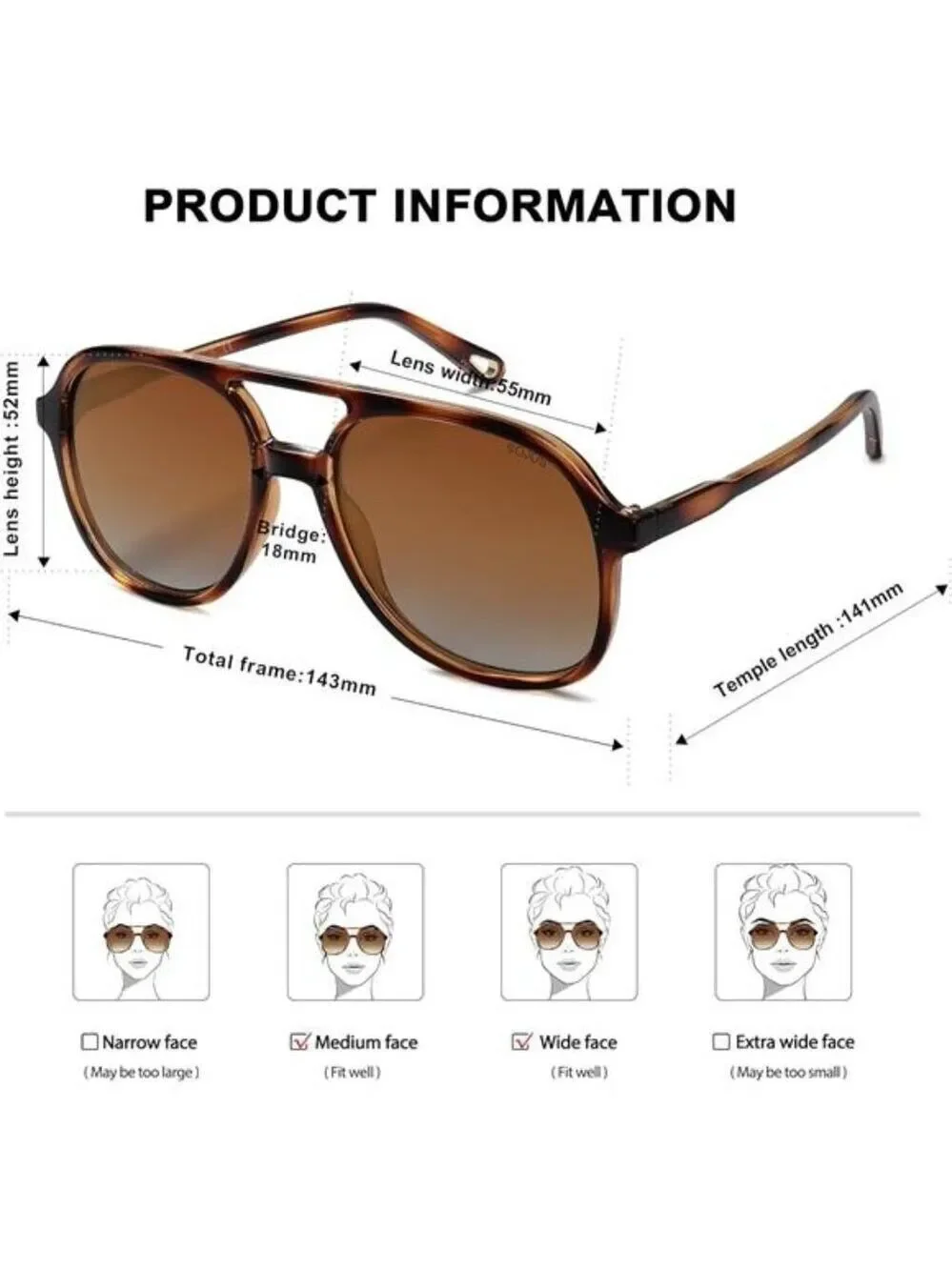 Retro Polarized Aviator Sunglasses Women Men Square Vintage 70s UV400